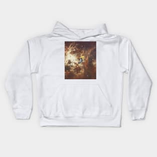 Ski in the galaxy Kids Hoodie